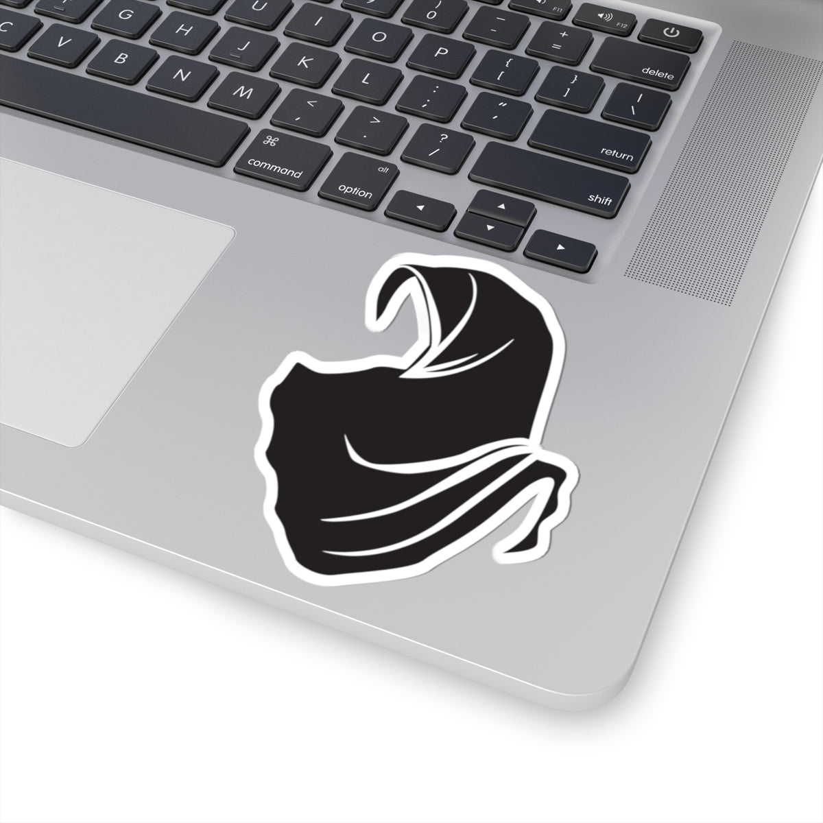 Elegant Hooded Cloak Kiss-Cut Stickers, Laptop Decals, Vinyl Art, Gift for Hooded Garb Lovers, Stylish Sticker for Holidays